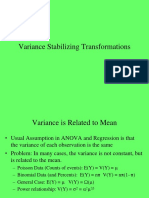 Variance Stabilizing Transformations