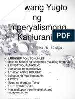 Ikalawang Yugto NG Imperyalismong Kanluranin