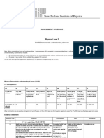 Physics: Demonstrate understanding of waves assessment schedule (91170