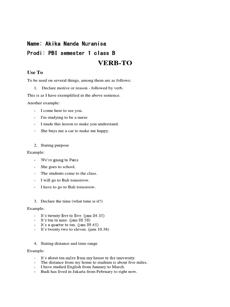 Understanding 'To' in English Grammar | PDF | Adjective | Linguistics