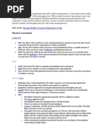 Complete Head-To-Toe Physical Assessment Cheat Sheet