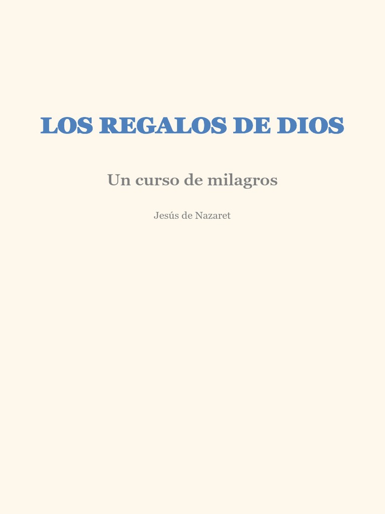 Los Regalos de Dios en UCDM | PDF | Amor | Dios