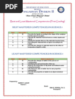 Best and Least Mastered 1st Grading - 2018-2019