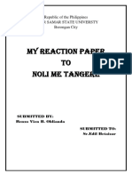 My Reaction Paper To Nolj Me Tangere