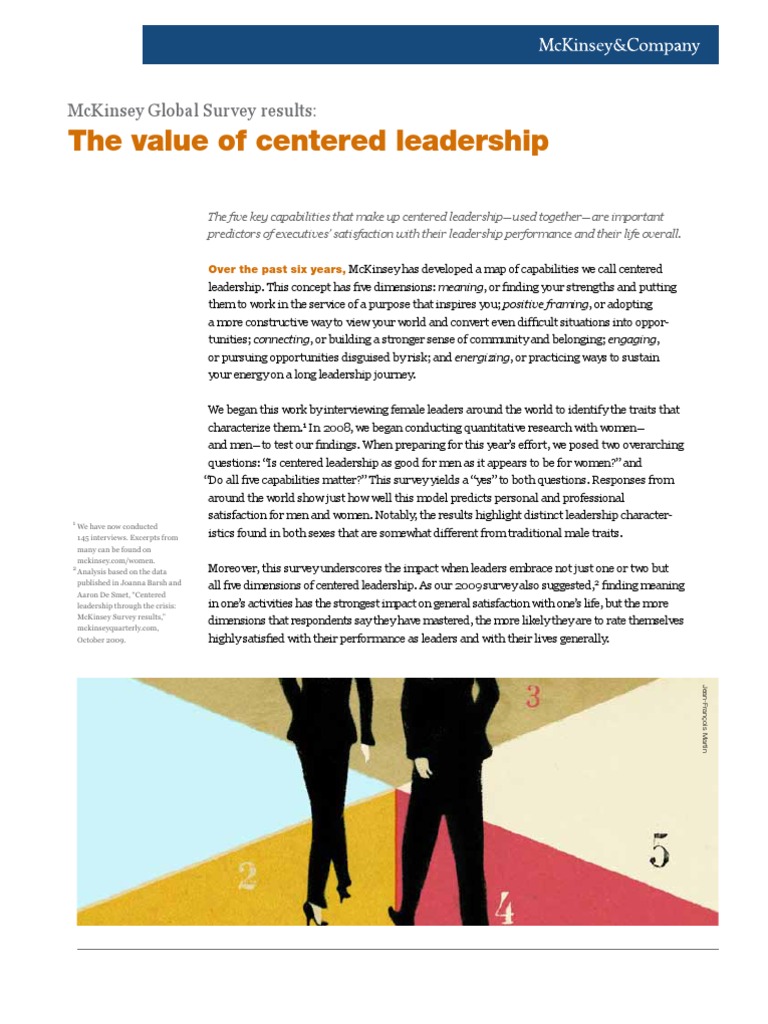 McKinsey The Value of Centered Leadership Mc Kinsey & Company