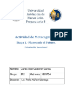 Actividad de Metacognicion Orientacion Vocacional PDF