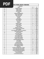 Lista Festa de Ciganos 2018