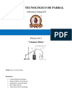 Práctica No.3 - Volúmen Molar