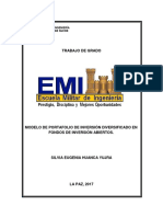 Modelo de Portafolio de Inversión Diversificado en Fondos de Inversión Abiertos.