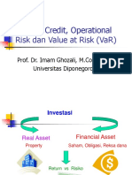 Market, Credit, Operational Risk dan Value at Risk (VaR