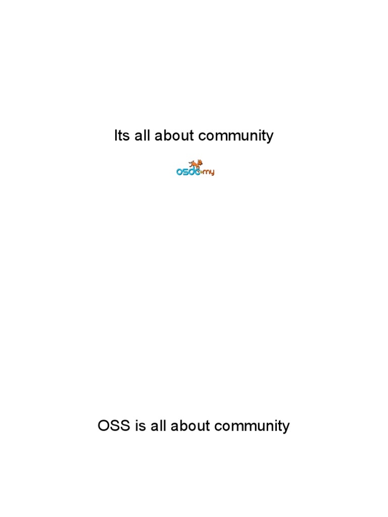 OSDC - My Master Plan For Malaysia Open Source Community | PDF ...