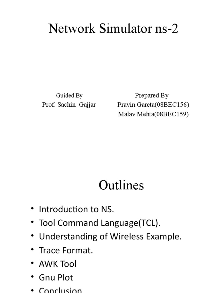 Network Simulator ns-2 Guide and Tutorial | PDF | Transmission Control ...