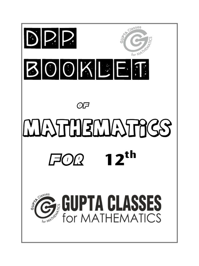 Mathematics DPP for Class 12 Students | PDF | Trigonometric