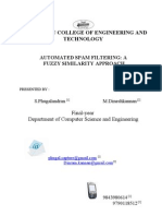 Kongunadu College of Engineering and Technology: Automated Spam Filtering: A Fuzzy Similarity Approach