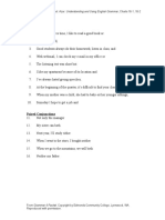 Parallel Structure: Worksheet: Azar: Understanding and Using English Grammar, Charts 16-1, 16-2