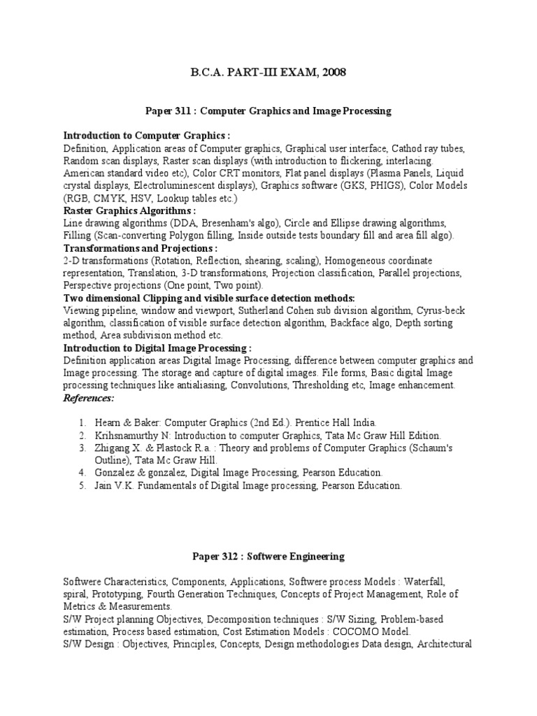 BCA 2008 Exam Papers Overview | PDF | Cryptography | Java (Programming ...