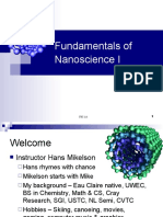 Fundamentals of Nanoscience Introduction