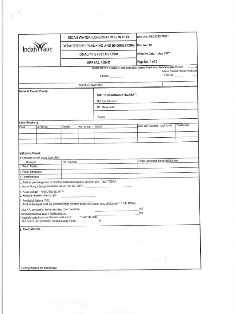 Iwk - Quality System Form-Appeal Form | PDF
