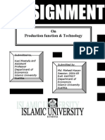 Production function assignment on tech