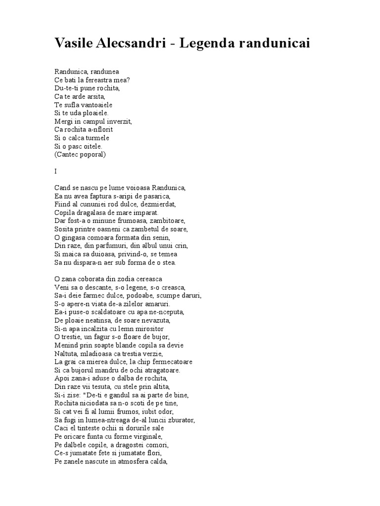 Legenda Rindunicii | PDF