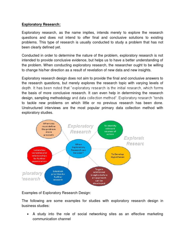 Exploratory Research | Experiment | Survey Methodology