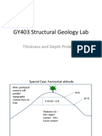 GY403 Structural Geology Lab: Thickness and Depth Problems