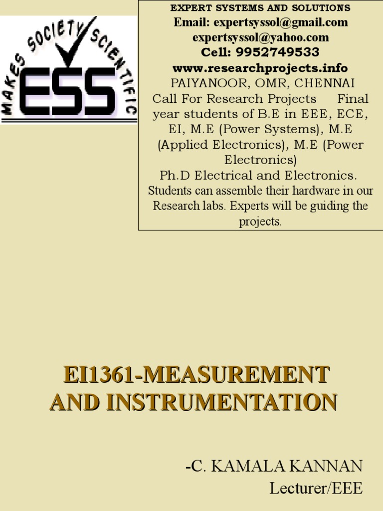 Electrical Instruments Guide | PDF | Electronics | Electrical Engineering