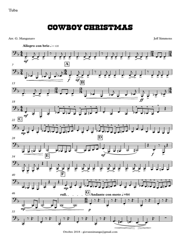 Cowboy Christmas Tuba PDF