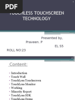 Touchless Touchscreen Technology