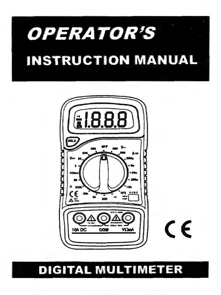 Excel XL830L Multimeter Instructions Manual PDF PDF Electrical