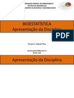 Aula 1 - Apresentação e Breve Historia Da Bioest.