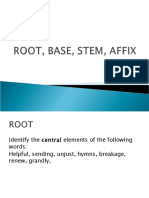 Root, Base, Stem, Affix
