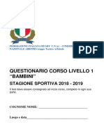 TEST REGOLAMENTO Corso Livello Bambini PDF