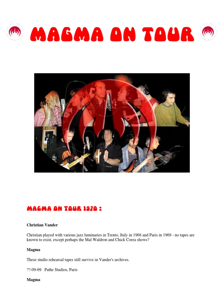 Magma On Tour 1970 - 2005 | PDF