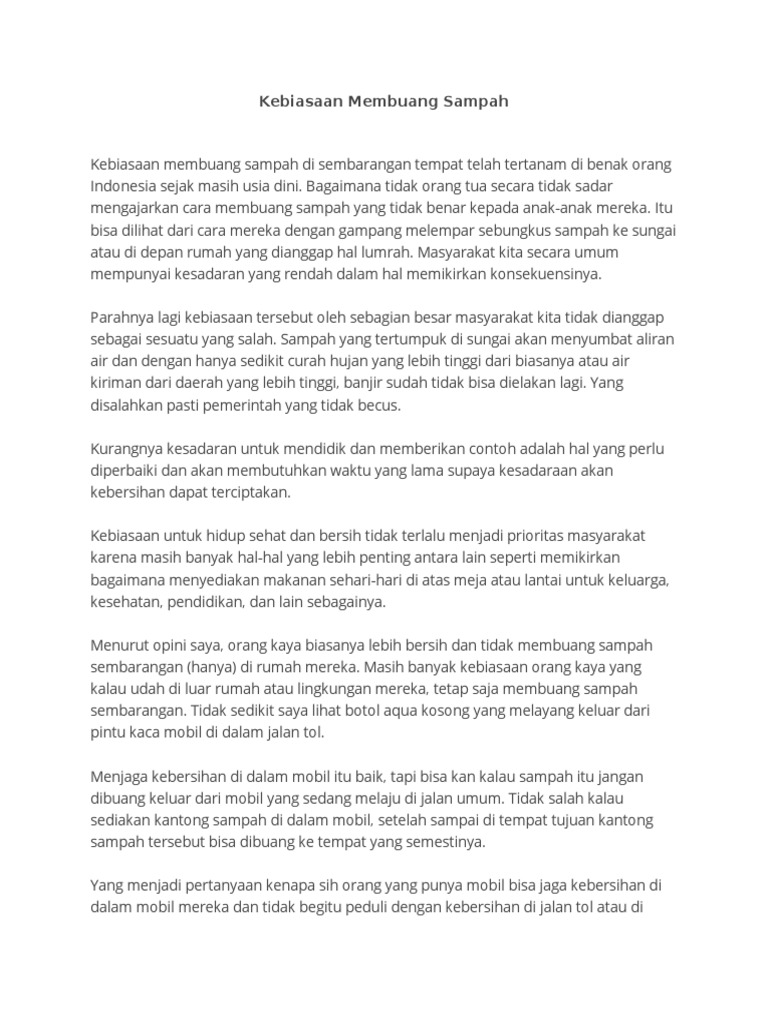 Contoh Teks Editorial Tentang Lingkungan Raga Soal
