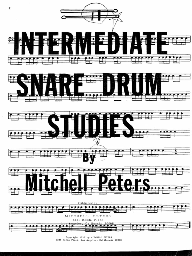 Intermediate Snare Drum Studies Mitchell Peters PDF