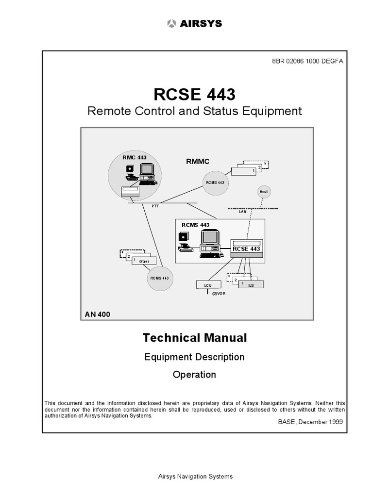 RCSE 443 Technical Manual Overview | PDF | Modem | Power Supply