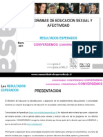 Educación Sexual en Chile. Programas de Educación Sexual. Resultados 03.2011