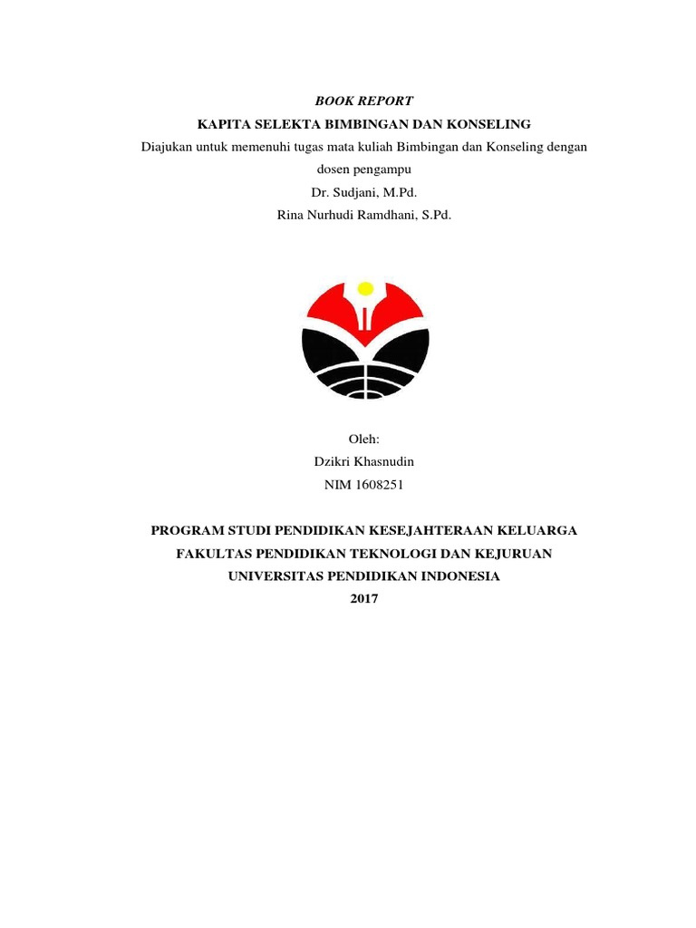 Book Report Kapita Selekta Bimbingan Dan Konseling