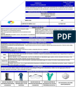 TARJETA EMERGENCIA HIPOCLORITO