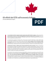 Gli effetti del CETA sull'economia italiana 