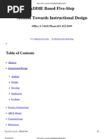 ADDIE Based Five-Step Method Towards Instructional Design: Office: S 316M Phone:415 452-5699