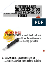 Essential kitchen tools, utensils and equipment for egg preparation