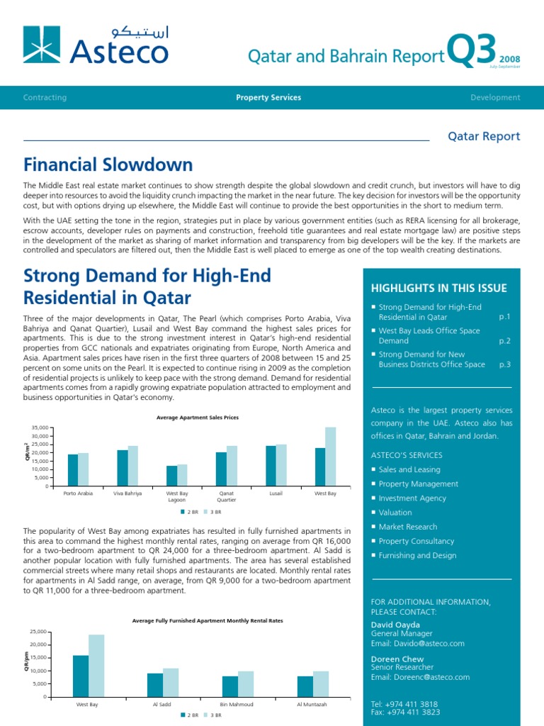 Bahrain and Qatar Report - 3rd Quarter 2008 | PDF | Bahrain | Doha