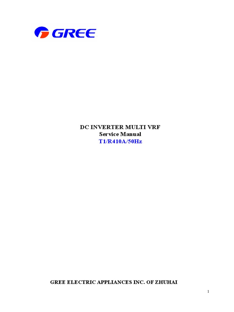 DC Inverter Multi VRF Service Manual | PDF | Air Conditioning ...