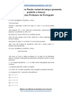Simulado Sobre Flexão Verbal de Tempo (Presente, Pretérito e Futuro) Concurso Professor de Português