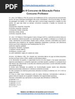 Simulado 8 Concurso de Educação Física Concurso Professor
