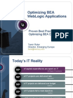 Optimizing Bea Weblogic Applications