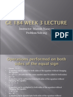 GE 184 Week 3 Lecture