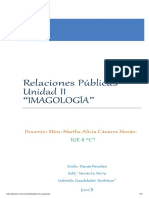 Relaciones Públicas Unidad II "Imagología": Docente: Mtra: Martha Alicia Cázares Morán